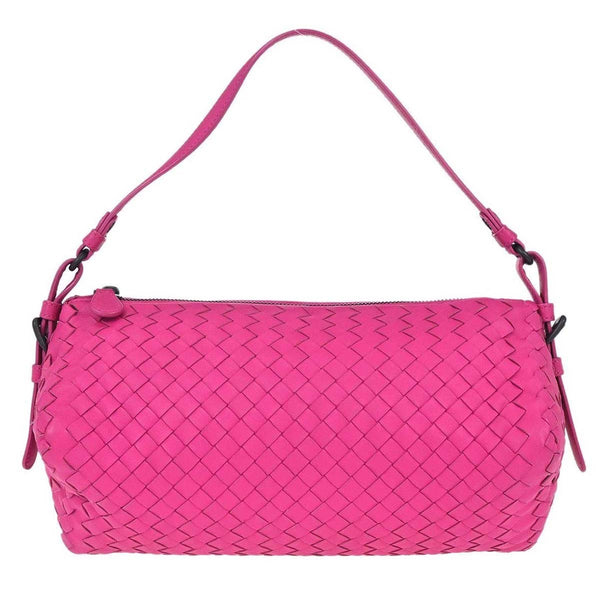 Bottega Veneta Pink Lambskin Intrecciato Handbag
