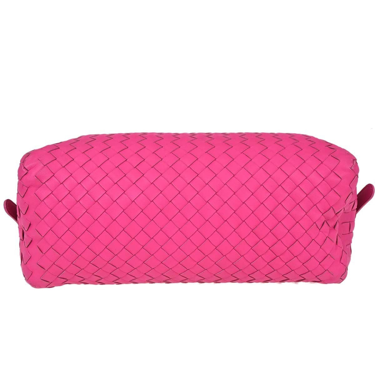 Bottega Veneta Pink Lambskin Intrecciato Handbag