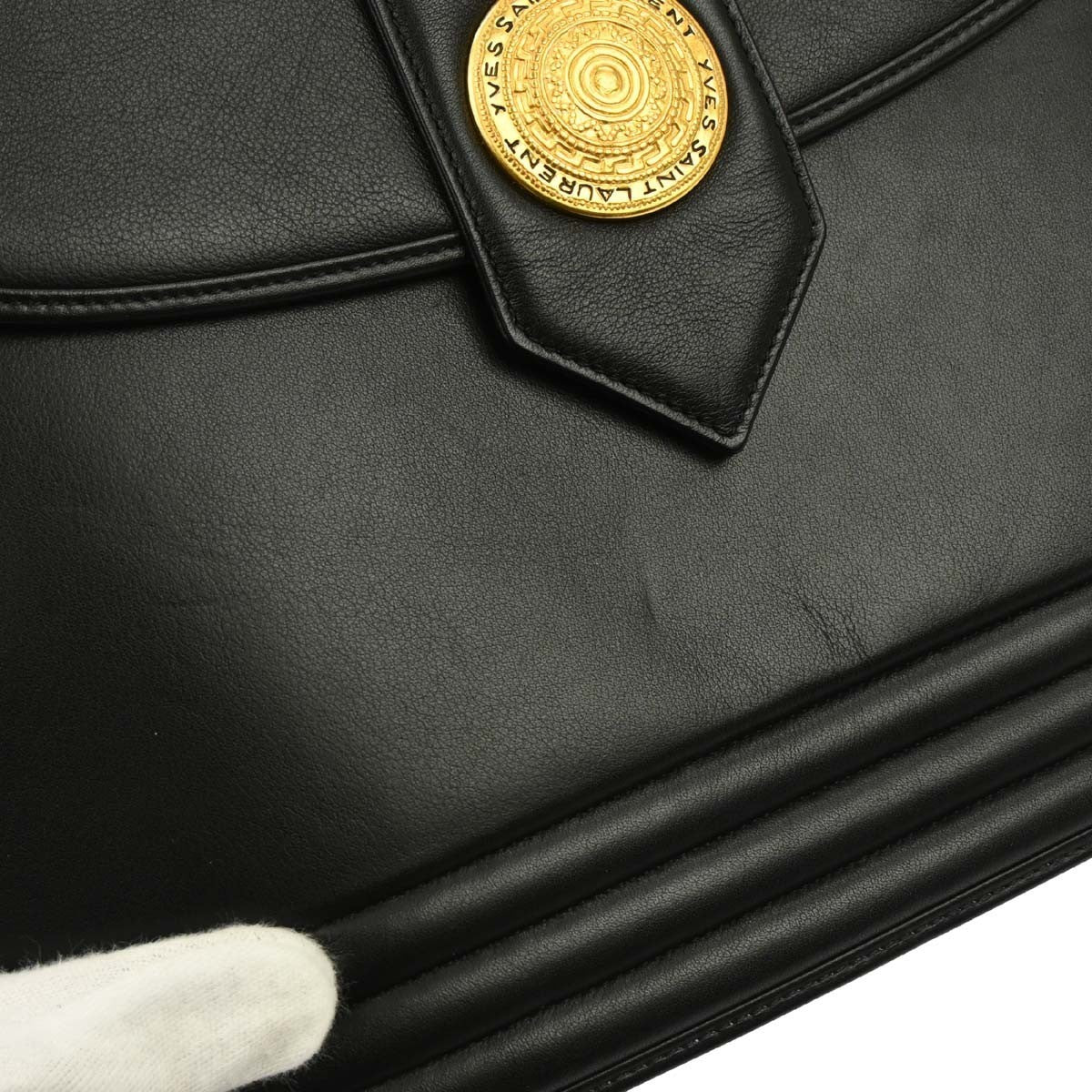 Saint Laurent Black Leather Shoulder Bag
