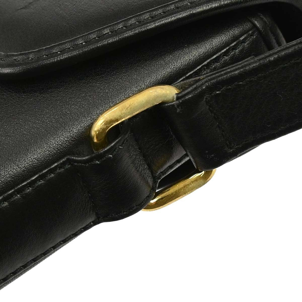 Saint Laurent Black Leather Shoulder Bag
