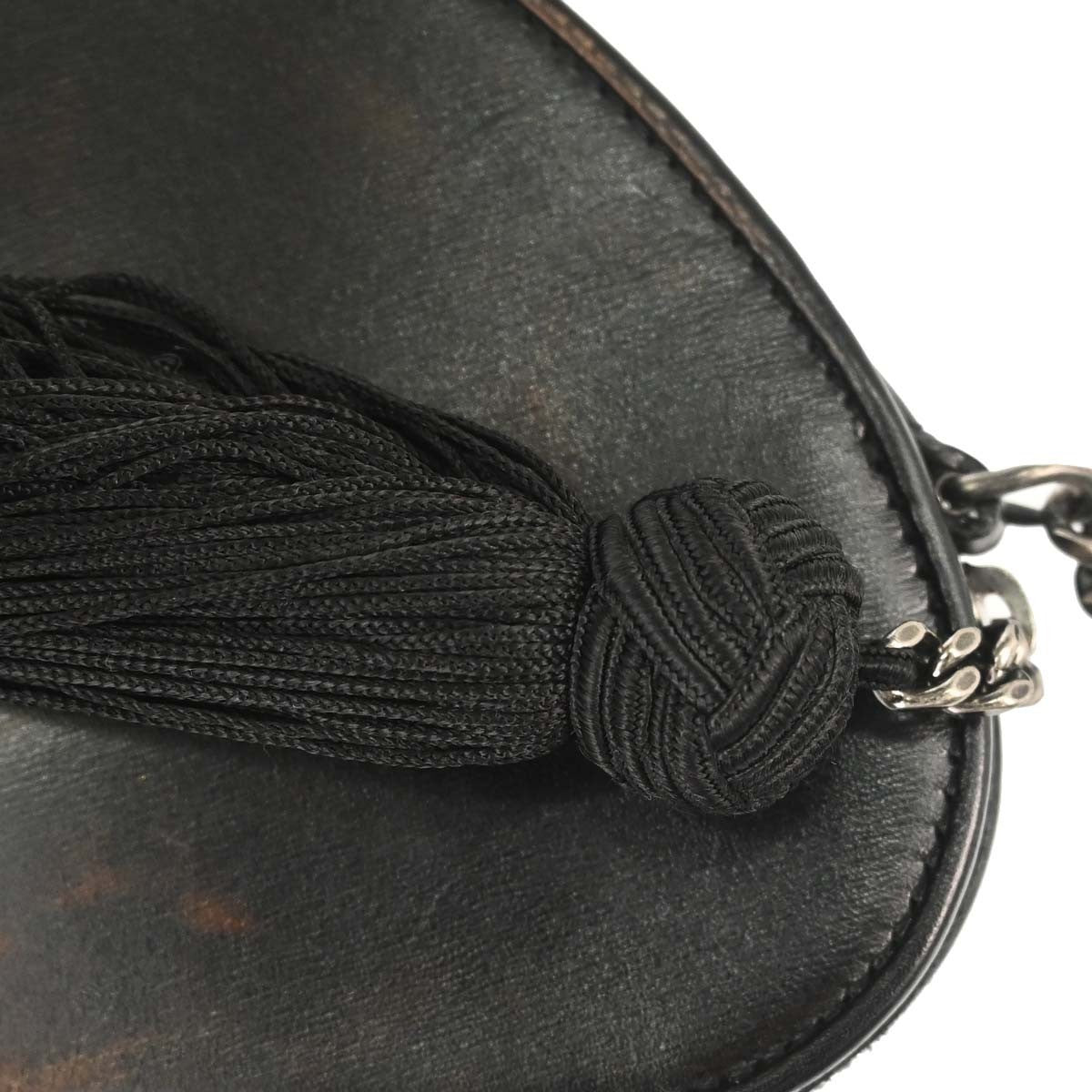 Saint Laurent Black Leather Love Heart Shoulder Bag