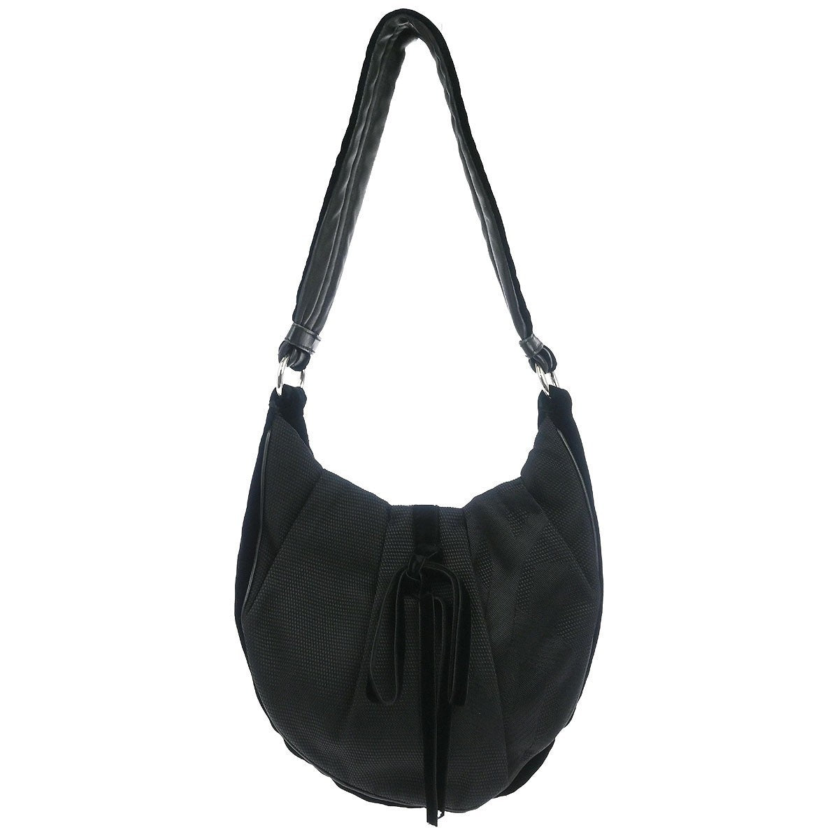 Saint Laurent Black Nylon Rive Gauche Shoulder Bag