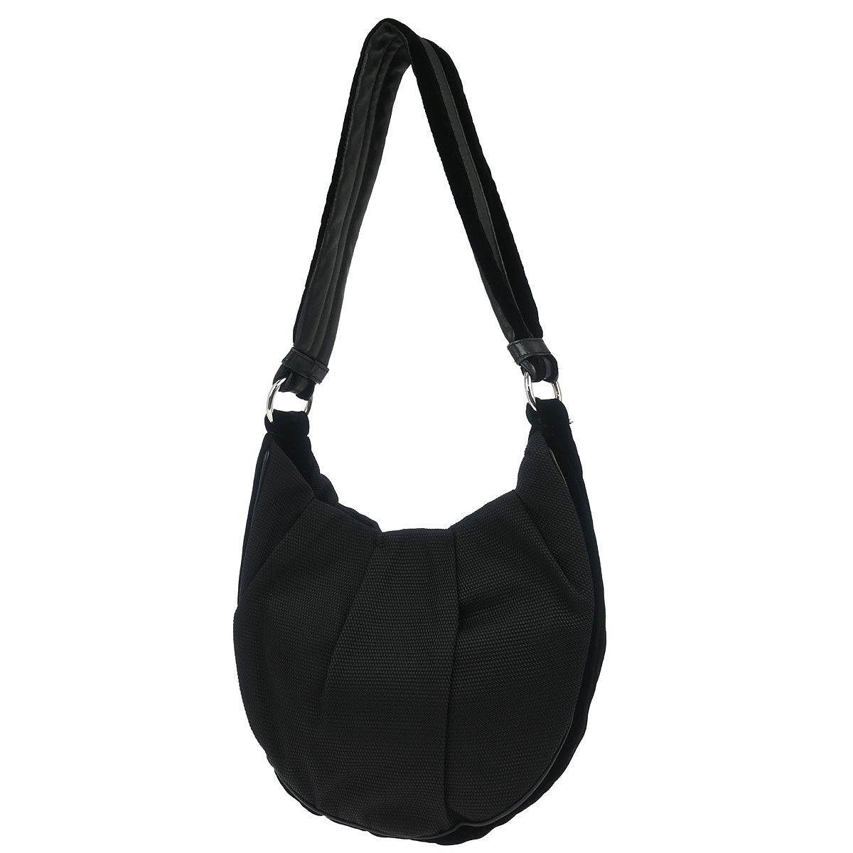 Saint Laurent Black Nylon Rive Gauche Shoulder Bag