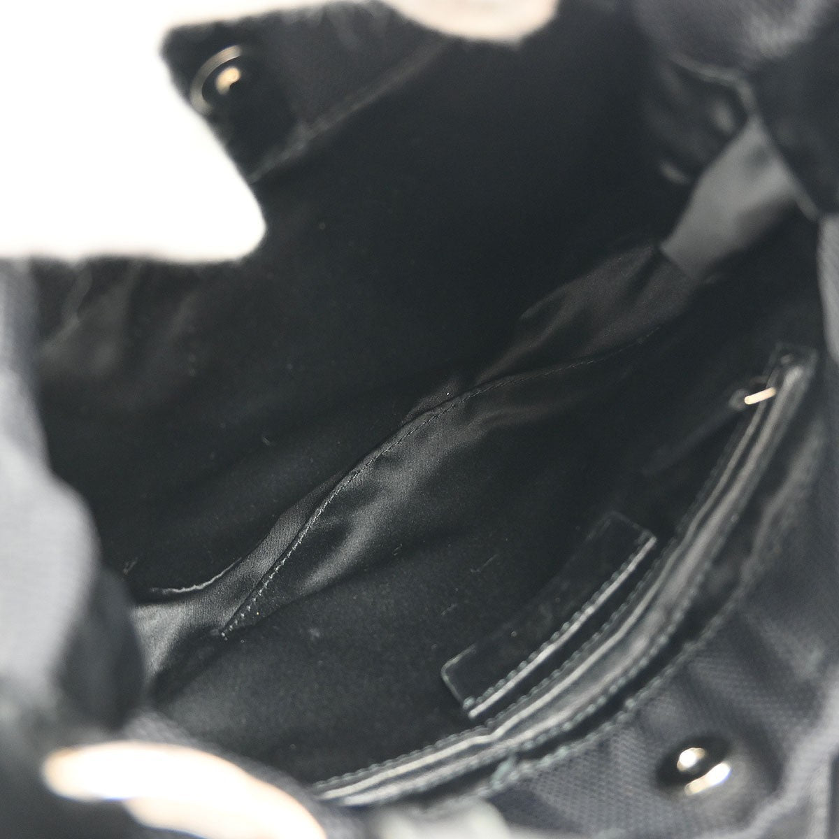 Saint Laurent Black Nylon Rive Gauche Shoulder Bag
