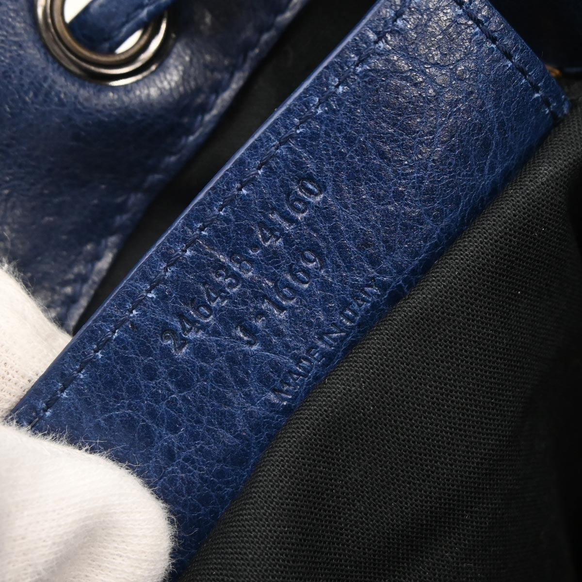 Balenciaga Blue Classic Mini Pompon 2way Handbag