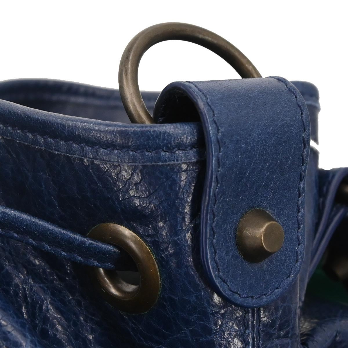 Balenciaga Blue Classic Mini Pompon 2way Handbag