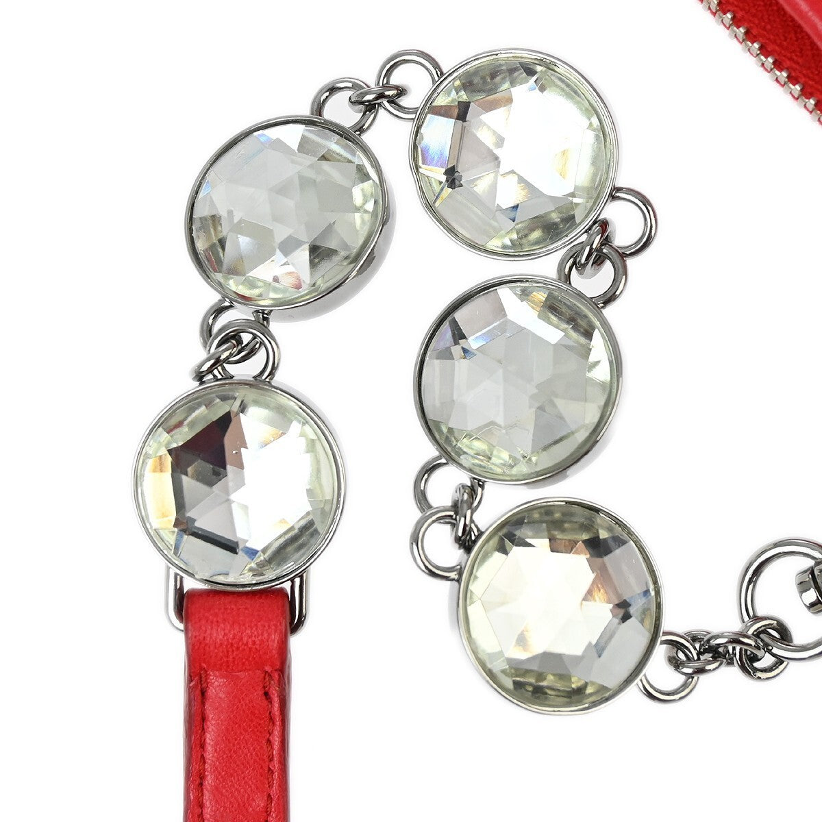 Miu Miu Red Lambskin Matelasse Crossbody Bag
