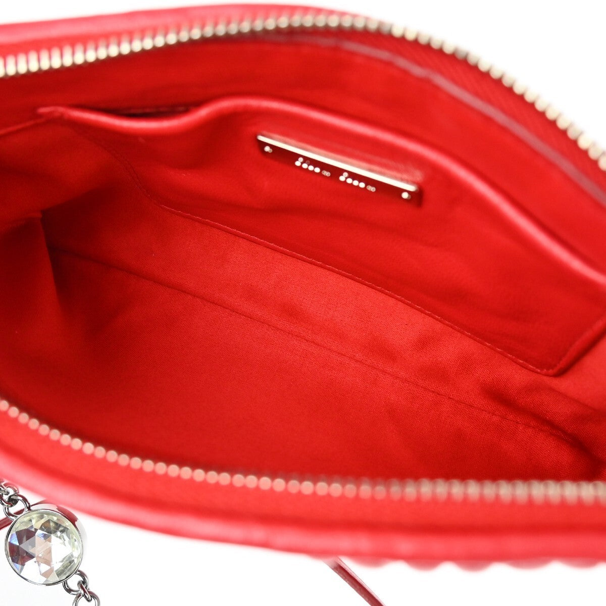 Miu Miu Red Lambskin Matelasse Crossbody Bag