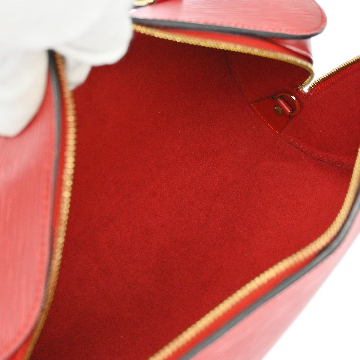 Louis Vuitton Red Epi Soufflot Handbag