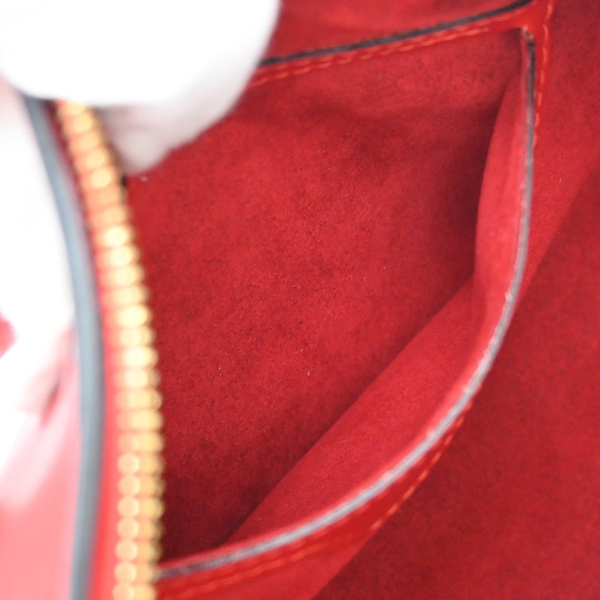 Louis Vuitton Red Epi Soufflot Handbag