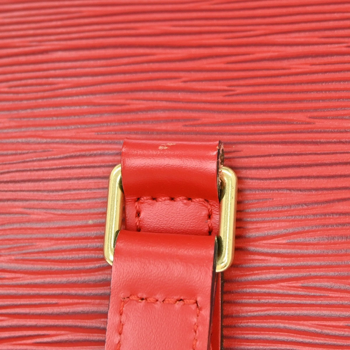 Louis Vuitton Red Epi Soufflot Handbag