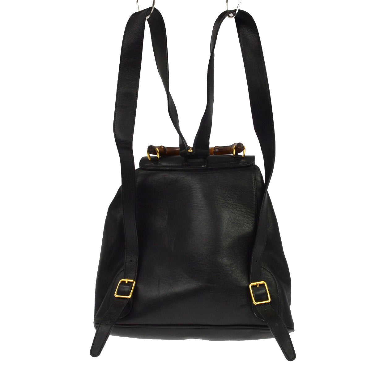 Gucci Bamboo Vintage Backpack in Black Leather