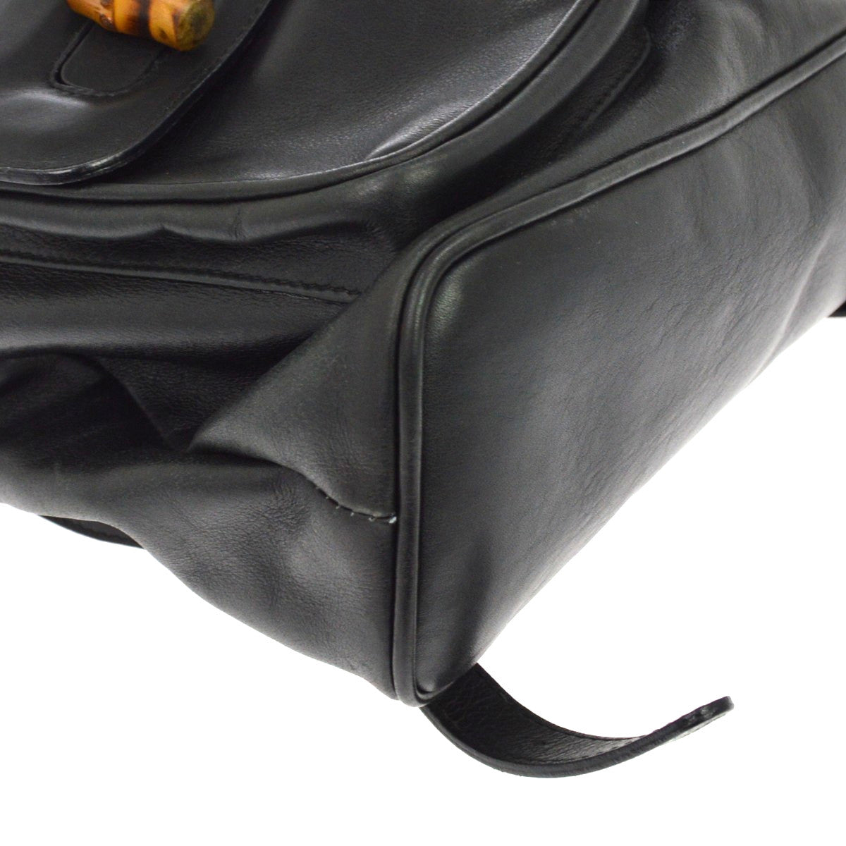 Gucci Bamboo Vintage Backpack in Black Leather